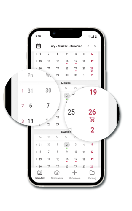 Kalendarz z aplikacją eNote