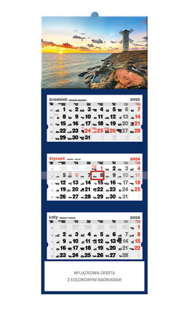 Kalendarz trójdzielny STANDARD – Latarnia w Świnoujściu | J-T 80 BK