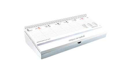 Terminarz biurkowy PIÓRNIK BIAŁY – Green | J-TBLP153