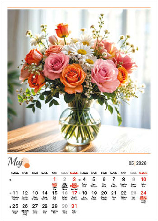 Kalendarz wieloplanszowy STANDARD – Bukiety | J-WP 130