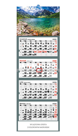 Kalendarz czterodzielny – Morskie Oko | J-C59BK