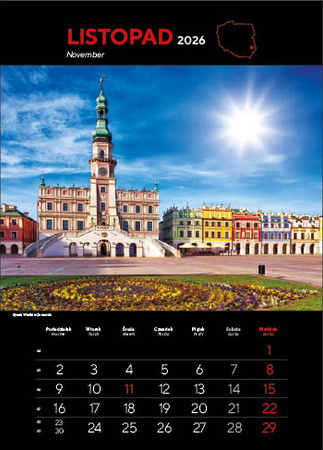 Kalendarz wieloplanszowy STANDARD – Najpiękniejsze miasta Polski | J-WP 119