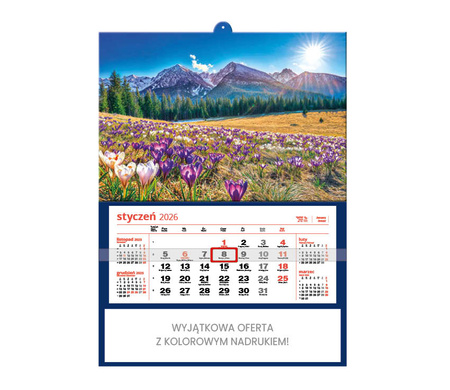 Kalendarz jednodzielny DUŻY – Krokusy | J-JD 43