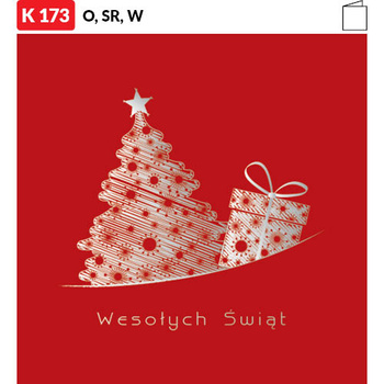 Karnet świąteczny LUX | J-K173