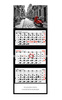 Kalendarz trójdzielny STANDARD – Black & red | J-T55BK