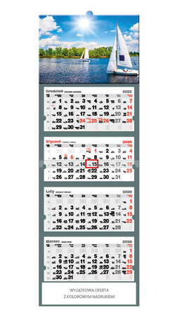 Kalendarz czterodzielny – Mazury | J-C41BK