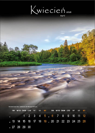Kalendarz wieloplanszowy STANDARD – Tajemnicze Bieszczady | J-WP 127