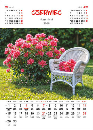 Kalendarz wieloplanszowy STANDARD – Ogrody | J-WP 133