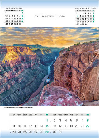 Kalendarz wieloplanszowy STANDARD – Wonderfull World | J-WP 132