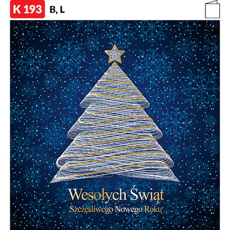 Karnet świąteczny CLASSIC | J-K193