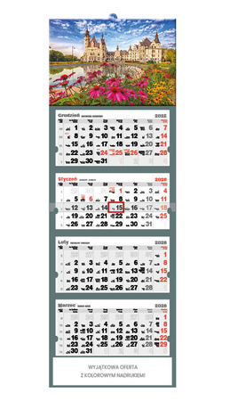 Kalendarz czterodzielny – Zamek Moszna | J-C 58 BK