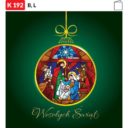 Karnet świąteczny CLASSIC | J-K192