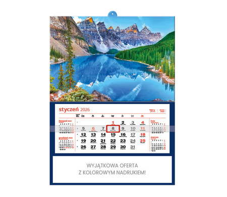 Kalendarz jednodzielny DUŻY – Górskie jezioro | J-JD 40