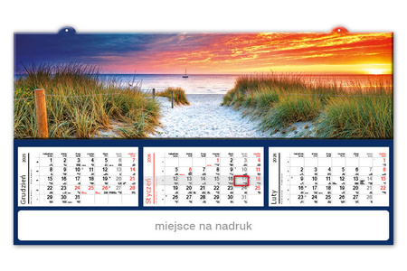 Kalendarz trójdzielny PANORAMICZNY – Bałtyk | J-TLZ 102
