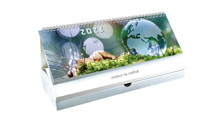 Terminarz biurkowy PIÓRNIK BIAŁY – Green | J-TBLP153