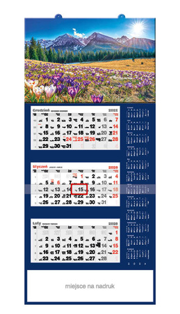 Kalendarz trójdzielny MAXI – Krokusy | J-MT 43