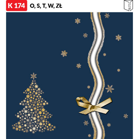Karnet świąteczny LUX | J-K174