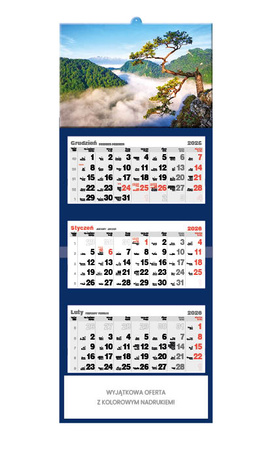 Kalendarz trójdzielny STANDARD – Limba na Sokolicy | J-T54BK