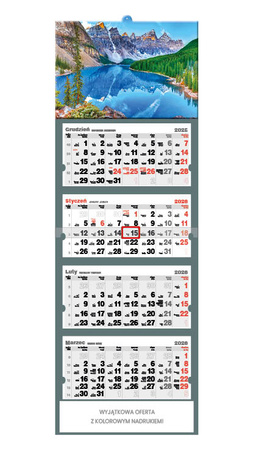 Kalendarz czterodzielny – Górskie jezioro | J-C40BK