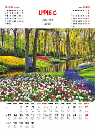 Kalendarz wieloplanszowy STANDARD – Ogrody | J-WP 133