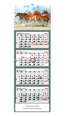 Kalendarz czterodzielny – Konie | J-C46BK