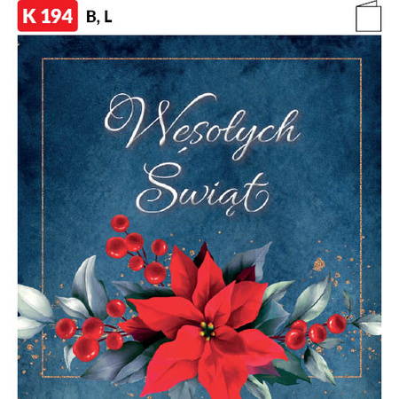 Karnet świąteczny CLASSIC | J-K194