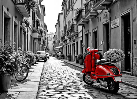 Kalendarz trójdzielny STANDARD – Black & red | J-T 55 BK