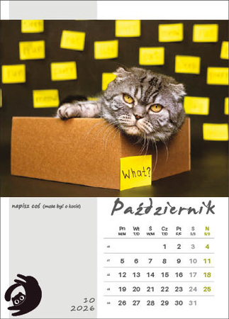 Kalendarz wieloplanszowy STANDARD – Kot w biurze | J-WP136