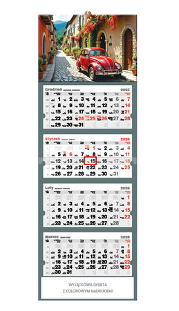 Kalendarz czterodzielny – Uliczka | J-C68BK