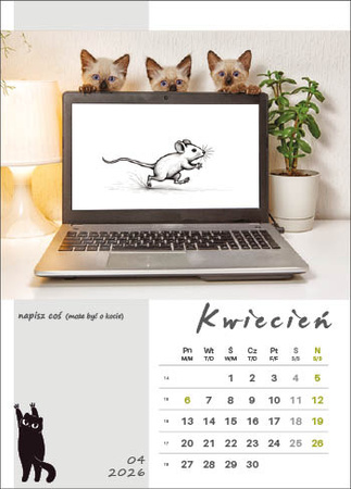 Kalendarz wieloplanszowy STANDARD – Kot w biurze | J-WP136