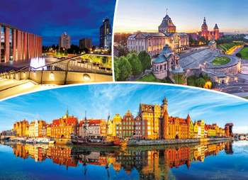 Kalendarz trójdzielny STANDARD – Miasta Polski | J-T83BK