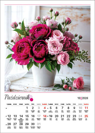 Kalendarz wieloplanszowy STANDARD – Bukiety | J-WP 130