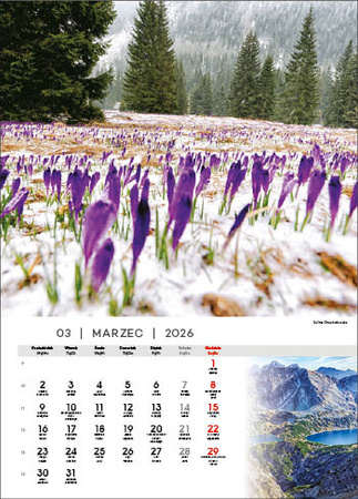 Kalendarz wieloplanszowy STANDARD – Tatry | J-WP 121