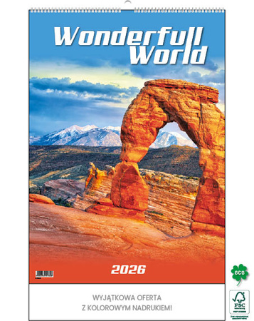 Kalendarz wieloplanszowy STANDARD – Wonderfull World | J-WP 132