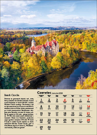 Kalendarz wieloplanszowy STANDARD – Polskie zamki i pałace | J-WP 126