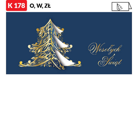 Karnet świąteczny LUX | J-K177